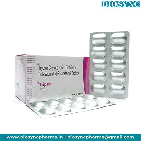 Tripset - Trypsin-Chymotrypsin, Diclofenac Potassium And Paracetamol ...