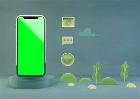 Mobile phone mockup on stand | Premium PSD