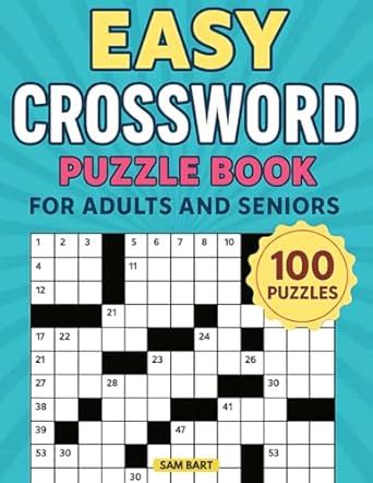 Easy Crossword Puzzle Book for Adults and Seniors: Brain Challenges for ...