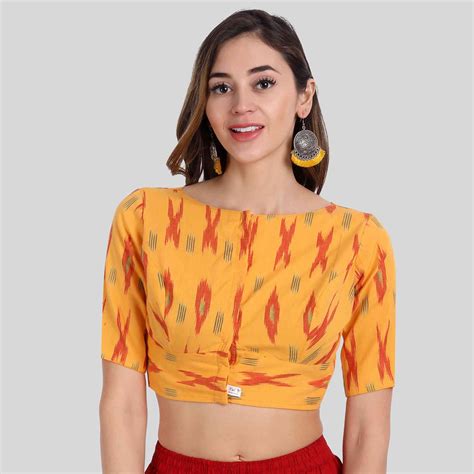 JISB Ikkat Cotton Front Open & Princess Cut Blouse – JIS BOUTIQUE