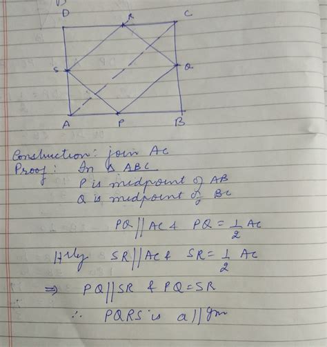 Show that quadrilateral formed by joining midpoints of consecutive ...