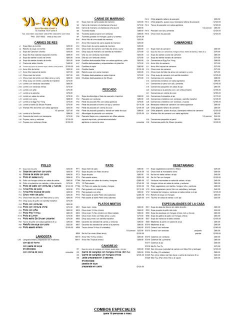 Menu Yi Hoy PDF | PDF | Sopa | Curry