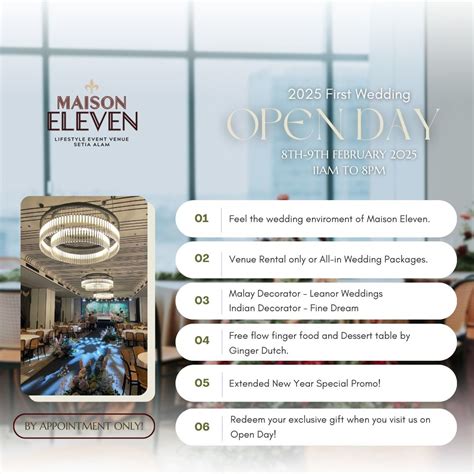 2025 First Wedding Open Day, Level 11, Top Residency Setia alam, Shah ...