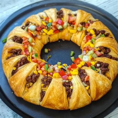 Crescent Roll Taco Ring - My First Recipe - All About Baking, Cooking ...