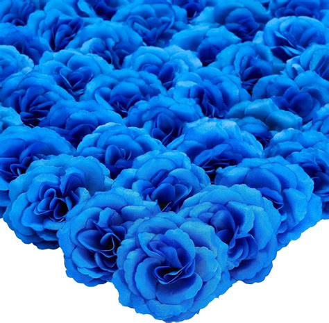 Amazon.com: Bright Creations Blue Roses Artificial Flowers - Set of 50 ...