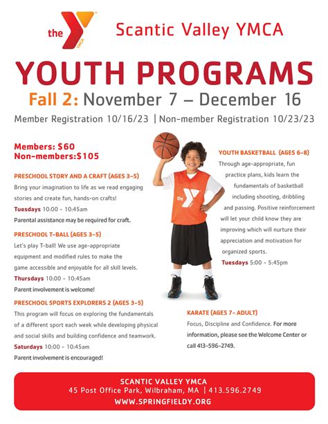 Fall 2 Youth Programs At The Scantic Valley YMCA - YMCA of Greater ...