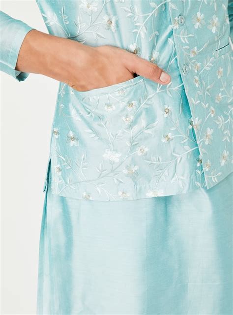 Buy Men Solid Kurta Set with Nehru Jacket Online at just Rs. 1999.0 ...