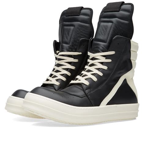 Rick Owens Geobasket Sneaker Black & White | END. (JP)