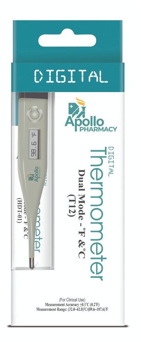 Buy Apollo Pharmacy Digital Thermometer, 1 Count | 19 Minutes Delivery ...
