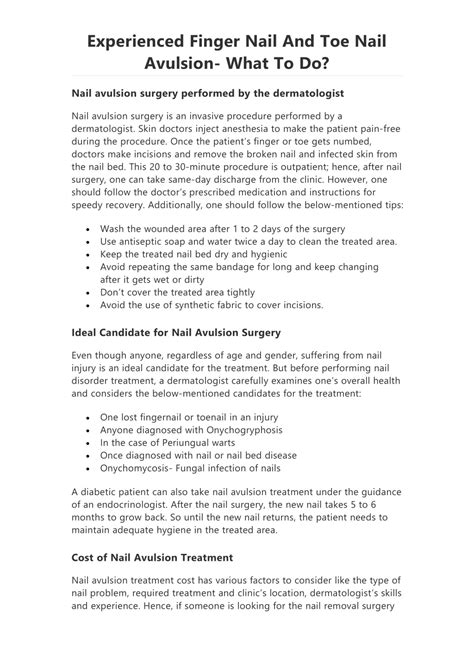 PPT - Experienced Finger Nail And Toe Nail Avulsion- What To Do? PowerPoint Presentation - ID ...