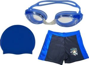 GOLDDUST Swimming Goggles, Silicone Cap with Kids Swim Shorts Swimming ...