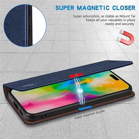 Case iPhone 16 Pro Max | ZZXX Wallet Case with RFID Blocking Card Slot ...