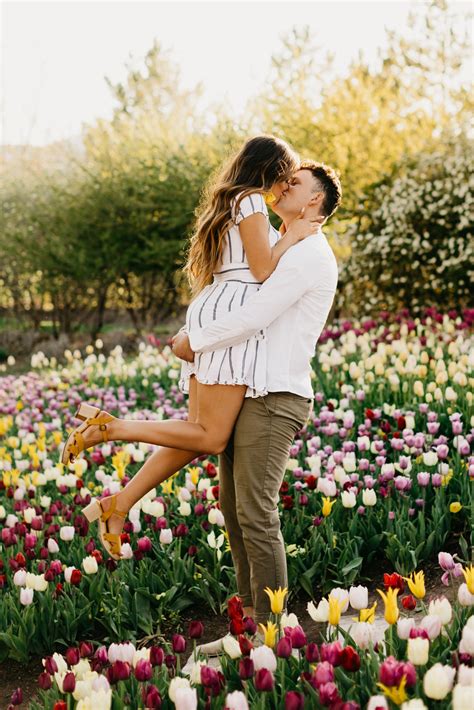 Engagements at Thanksgiving Point Tulip Festival | Lindsay + Austin ...