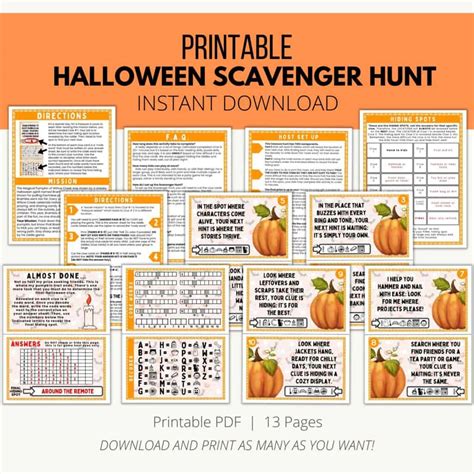 Add Some Spooky Fun with this Printable Halloween Scavenger Hunt