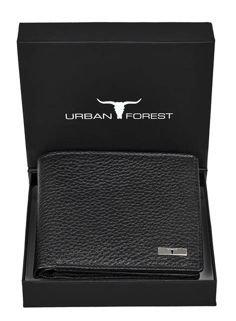 Urban Forest Cooper Black RFID Blocking Leather Wallet for Men: Amazon ...