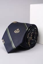 Buy Men Navy Embroidered Tie Online - 39942016 | Louis Philippe