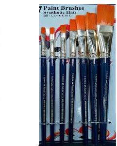 Flipkart.com | faber castle Paint Brush Set - Flat, Pack of 7 ( navy ...