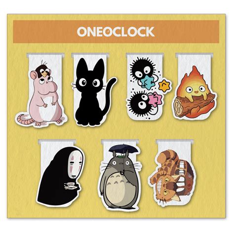 Studio Ghibli Characters Magnetic Bookmark (Set of 7) – OneOclock.in