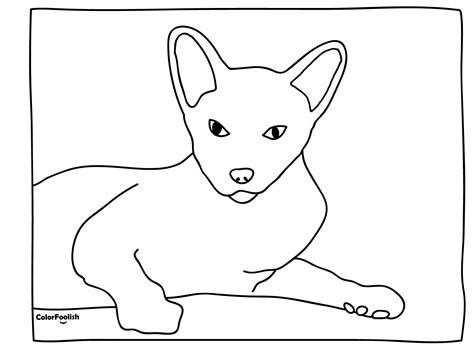 Coloring page of relaxing Siamese cat - ColorFoolish