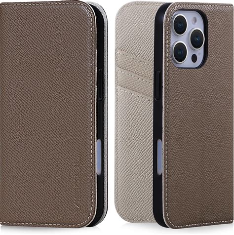 Amazon.com: VISOUL Leather Case for iPhone 16 Pro Wallet Case, Real ...