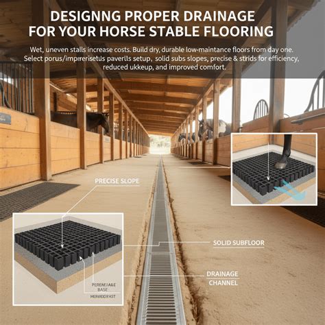 Designing Proper Drainage for Your Horse Stable Flooring