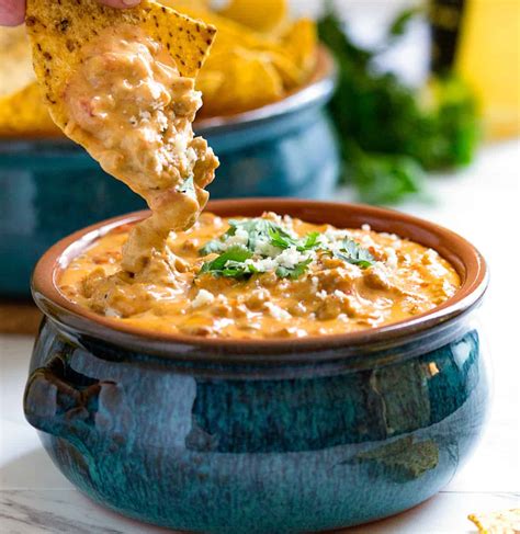 Beef Queso Dip Recipe + Video | Kevin Is Cooking