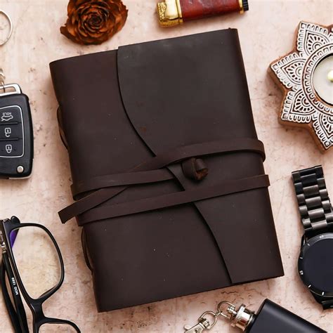 THE HOME GARAGE Vintage Handmade Genuine Leather Journal | Premium ...