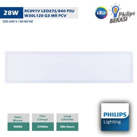 Jual lampu panel philips RC091V LED27S/840/865 PSU W30L120 G3 MR PCV ...