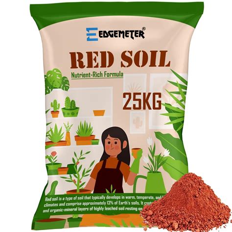 EDGEMETER Garden Red Soil for Plants - 25 Kg | Fertilizer for Plants ...