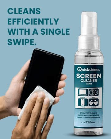 Quickshines Screen Cleaner Spray, 200ml, Streak-Free Cleaning for ...