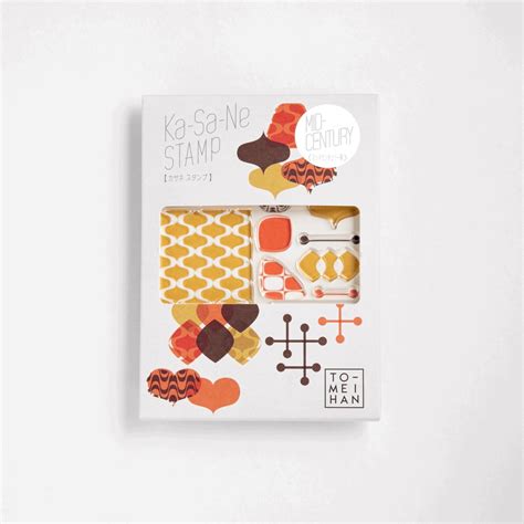 【日本製】Ka-Sa-Ne STAMP【ミッドセンチュリー柄】 カサネ スタンプ | Aliceone文具