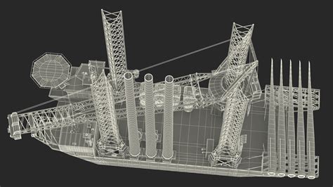 3D Voltaire Installation Vessel with Wind Turbine Equipment | 3D Molier ...