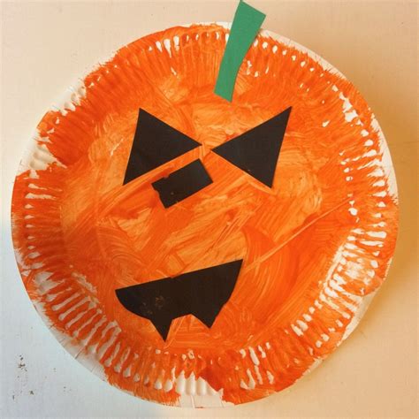 Fall Paper Plate Pumpkin Craft