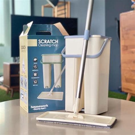 1142 Scratch Cleaning Mop with 2 in 1 Self Clean Wash — Deodap