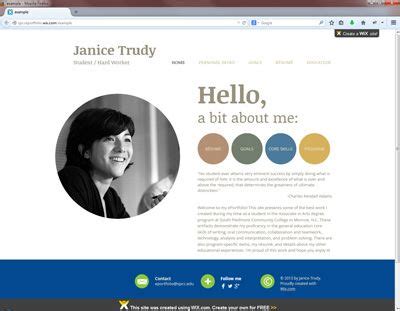 Examples of eportfolio designs for students - kotiepic