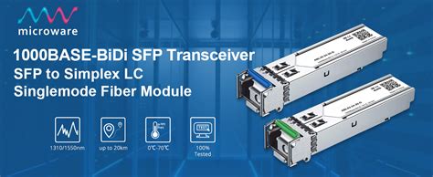 1 Pair 3KM SC Connector SFP Module, 1.25G Single-Mode Fiber SC Simplex ...
