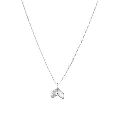 Twilight Leaves Silver Pendant Necklace - 925 Silver – White Velvet
