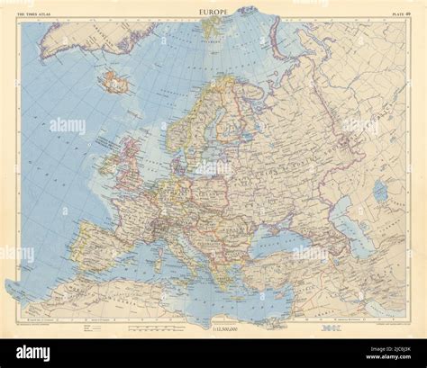Cold war Europe. USSR West & East Germany Jugoslavia. TIMES 1955 map ...