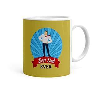 Buy Giftago Best Dad Ever Theme Printed Ceramic Coffee Mug (325 ml ...