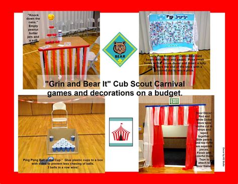 Cub Scouts Bear Adventure 'Grin and Bear It' Carnival Ideas