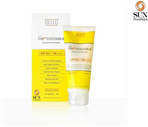 SUN PHARMA Sunscreen - SPF 55+ PA++++ Photostable Sunscreen Emulgel ...