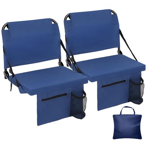 LING RONG 2 Pack Folding Stadium Seat?Stadium Seats for Bleachers with ...