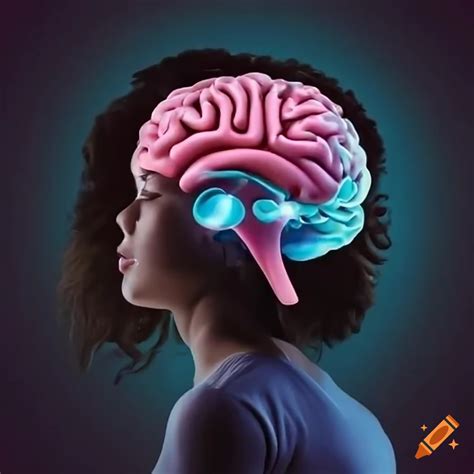 Illustration of brain health and stress on Craiyon