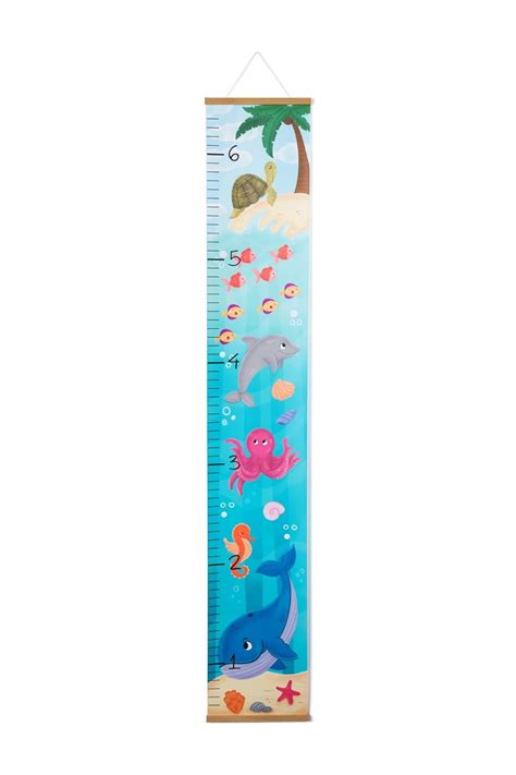 Pine & Palm Growth Chart for Wall | Ocean-Themed Height Chart India | Ubuy