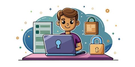 Image result for Lock Computer Cartoon