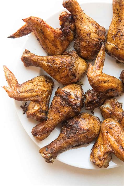 Whole30 + Keto Crispy Roasted Chicken Drumsticks + Wings - Tastes Lovely
