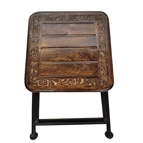 Mittal Wooden Square Shape Lightweight Foldable Sitting Stool/Side ...