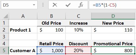 Image result for 20% Formula Excel