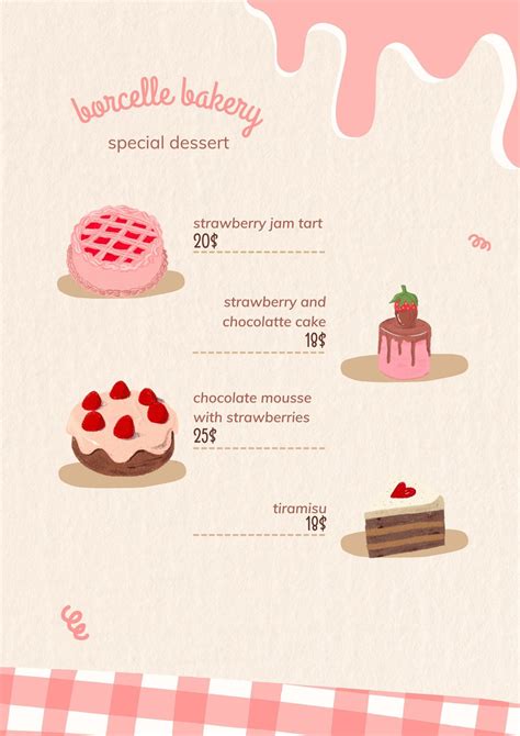 Bakery Menu Design 的图像结果