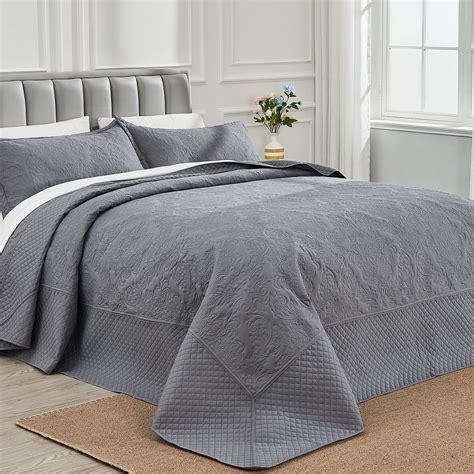 ENJOHOS Oversized King Bedspreads 128x120, California King Quilt Sets ...